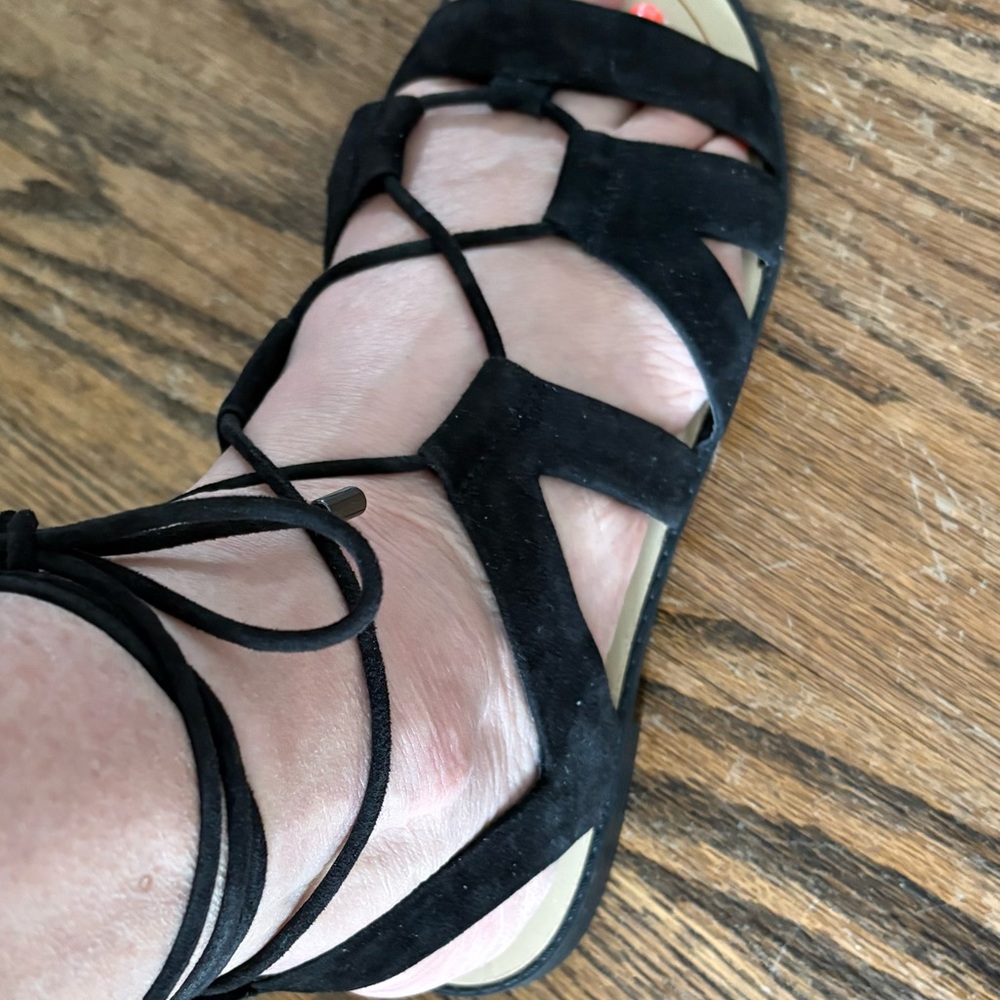 Rebecca Minkoff Black Minimalist Sandals